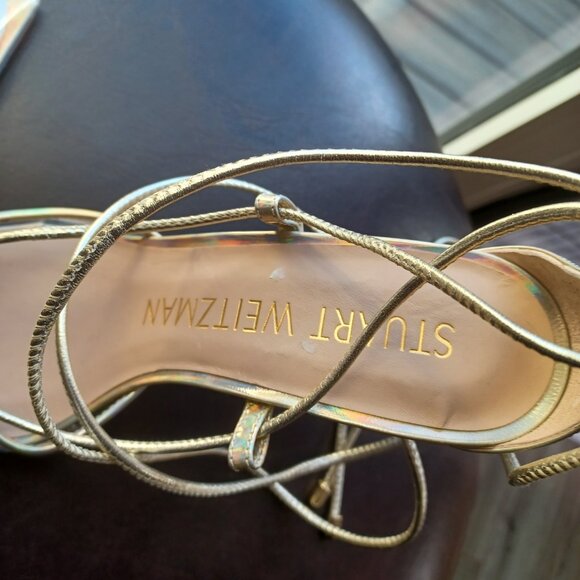 Stuart Weitzman Clear Wrap Around Heels 6 *New - Picture 5 of 6